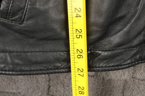 Perry Ellis Portfolio Lammfell Lederjacke Herren Medium schwarz **siehe Fotos** - Bild 7 von 19