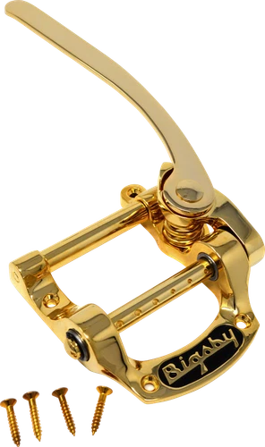 Bigsby B5 Vibrato Tailpiece, String-Thru, Gold, 180-4952-547