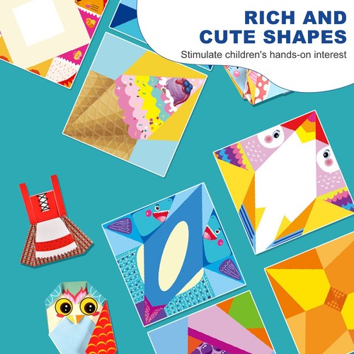 Kit de papel de origami para niños de 152 hojas con libro para manualidades y juguetes plegables hágalo usted mismo - Imagen 9 de 18