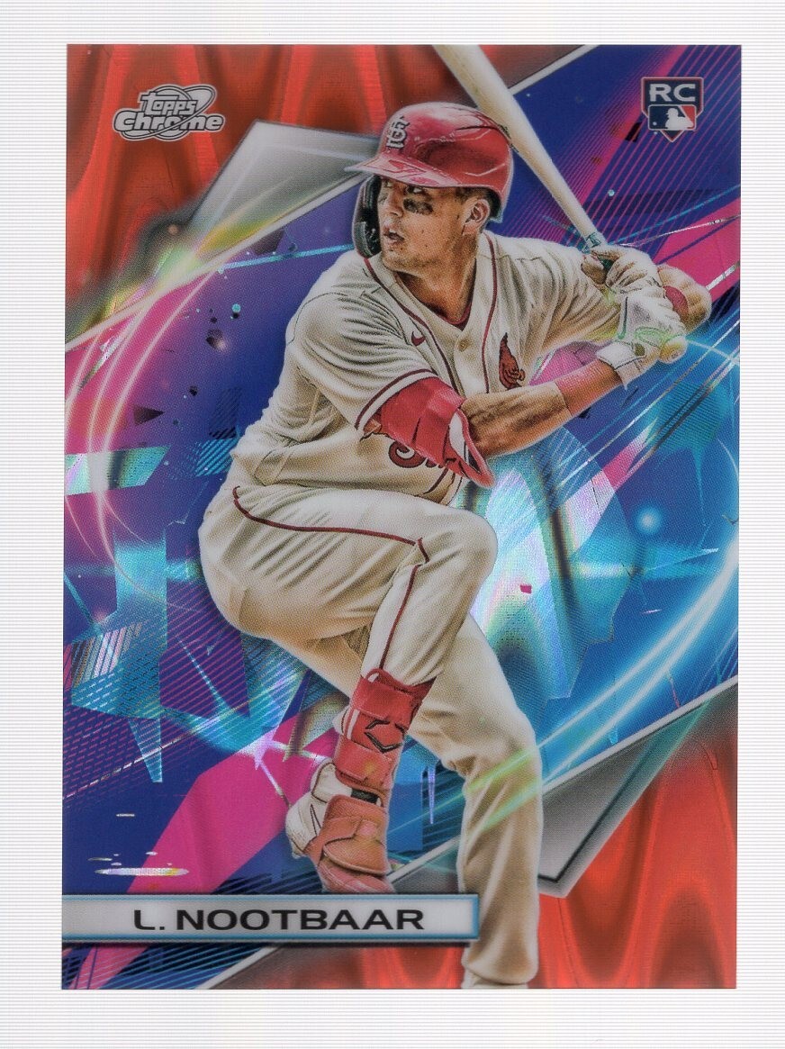 LARS NOOTBAAR 2022 TOPPS COSMIC CHROME ORANGE GALACTIC REFRACTOR RC #05/25