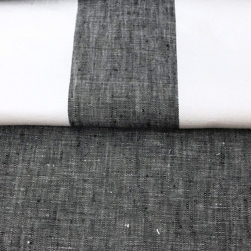 Tela a rayas 100 % lino puro gris oscuro 118" AMPLIO Lanshire - Imagen 4 de 12