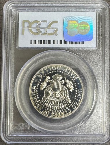 1964 Silver Proof Accented Hair Kennedy Half Dollar PCGS PR68 - Picture 2 of 2
