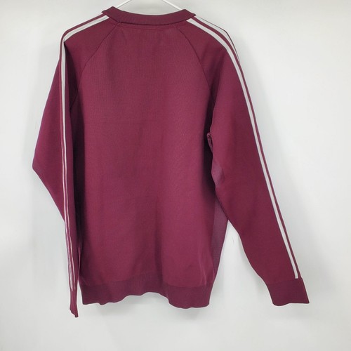 adidas Originals Burgund Herren Langarm Pullover Rundhals Sweatshirt Shirt - Bild 2 von 9