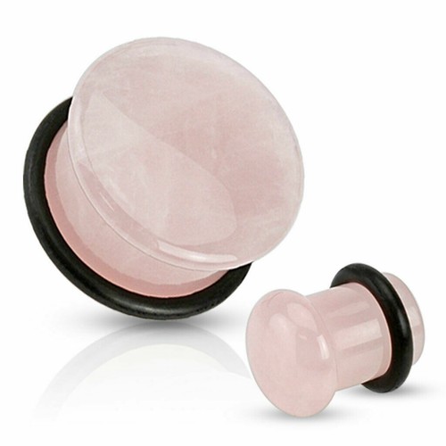 1x Semi Precious STONE Ear Plug Stretcher Single or Double Flared Flesh Tunnel - Picture 6 of 23
