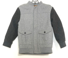 Boys Jacket Lined Size 5T Genuine Kids OshKosh Gray Zip Pockets Cuffed Sleeves
