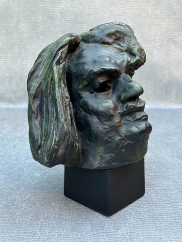 After Auguste Rodin Head of Balzac Bronze Look Brutalist Sculpture Rudier Paris - Picture 8 of 16