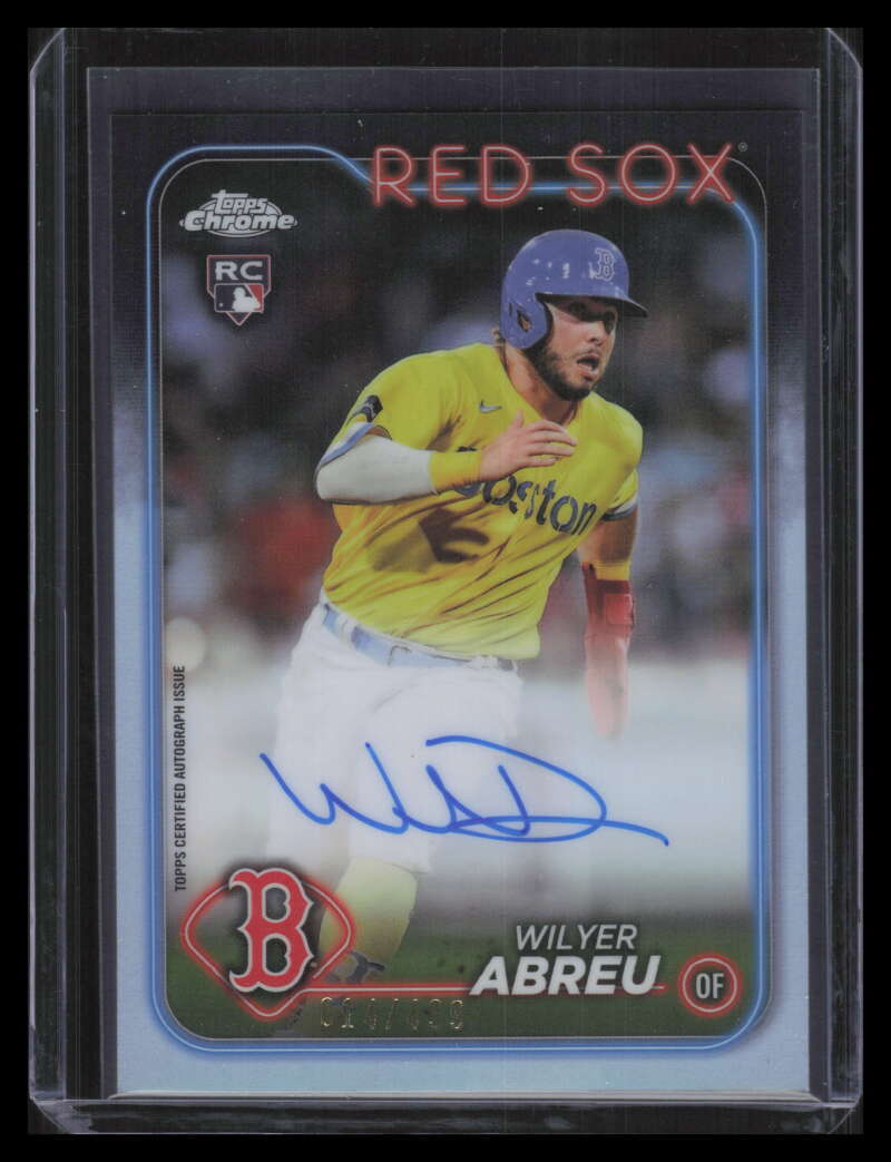 2024 Topps Chrome Autographs Refractor RAWA Wilyer Abreu Rookie Auto 14/499