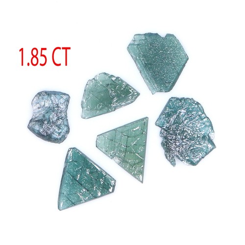 1.85 CT Natural Loose Slice Blue Color Diamond 7.00 MM Slice Rose Cut LQ9169 - Picture 2 of 8