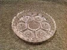 Vintage Italy Daisy Glass Ashtray Ash Tray Sunburst Daisy & Button Marked Italy