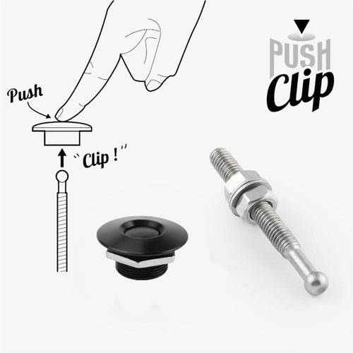 Push Button Quick Release Hood Bonnet Pins Lock Clip Car Bumper Latch Kit Black - Picture 9 of 12