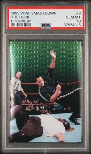 1999 Comic Images WWF Smackdown Chromium #3 The Rock PSA 10 Gem Mint - Low Pop