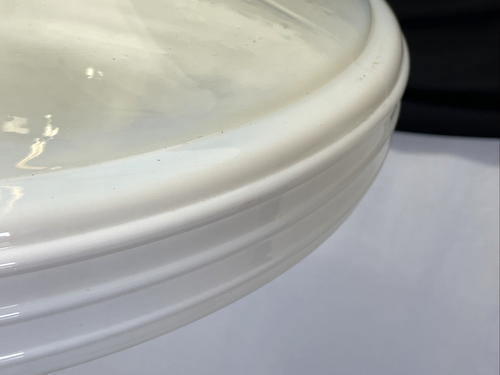 LARGE 19" Antique Vtg Art Deco Glass Pendant Light 1920s 1930 1940s Diner Atomic - Picture 18 of 24