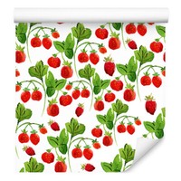 10M Vlies Tapeten Rollen KüChe Obst Erdbeeren BläTter Natur Wiese Bunt Xxl 2123