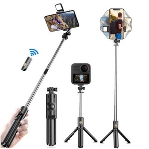 Portable Wireless Remote Selfie Stick Tripod Phone Stand For iPhone Samsung