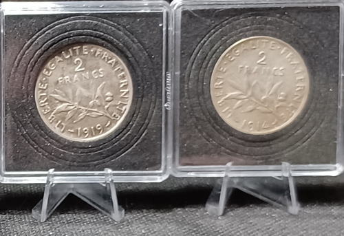 France 1,2,5 franc, Bargain Basement (5 coins) most pre-1919 - 1.26 ozt ASW - Picture 7 of 10