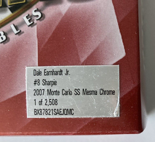 Dale Earnhardt Jr. #8 Sharpie 2007 Monte Carlo SS Mesma Chrome 1:25 Scale Car