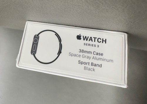 Apple Watch Series 3 38mm Space Gray Aluminum Case GPS Black Sport Band New - 第 2/8 張圖片