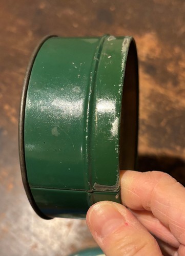 St. Patrick's Day TINDECO Tin Litho Candy Container Vintage Young Couple OLD 4" - Picture 10 of 17