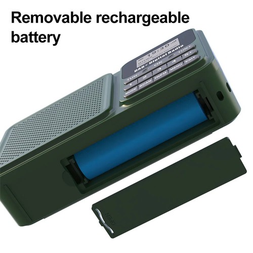 Portable DAB+ Digital Radio Bluetooth-Compatible Solar/Rechargable FM Radio - Bild 11 von 12