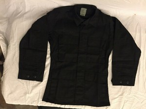 NWOT-039-s-3rd-Party-Military-Style-BDU-Black-Color-Cargo-Jacket-Top-X-Small-Regular