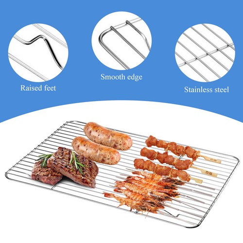 2Pcs Baking Rack Cooling Rack Stainless Steel Metal Roasting Cooking Rack qrZpn - Picture 4 of 12
