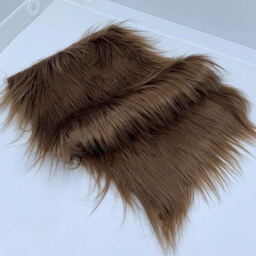Faux Fur Fabric Squares Dark Brown 10"x20" DIY Sewing for Crafts Costumes - Picture 2 of 6