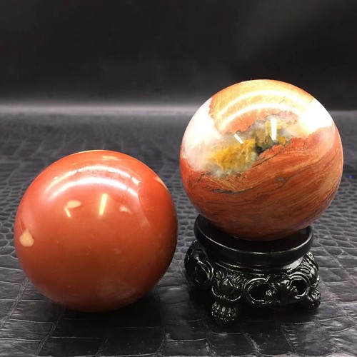 Sfera cristallo quarzo diaspro rosso naturale sfera guarigione decorazione + supporto 1 pz - Foto 2 di 12