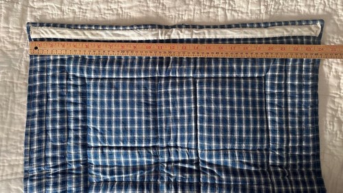 Vintage schwarz afroamerikanisch wandhängend blau quilt 4 Puppen Herzen handgefertigt - Bild 7 von 9