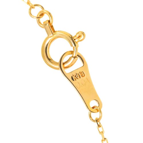 agete Diamond 0.04ct Necklace 18K YG Yellow Gold 750 90265654 - Picture 5 of 7