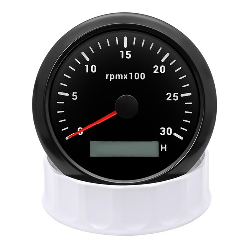 85MM Black Tachometer Gauge RPM Meter 0-3000RPM for Boat Car Truck Waterproof - Picture 4 of 20