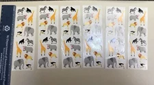 Vtg 1995 Mrs Grossman’s Stickers Safari Zoo Wild Jungle Animals 6 Sheets