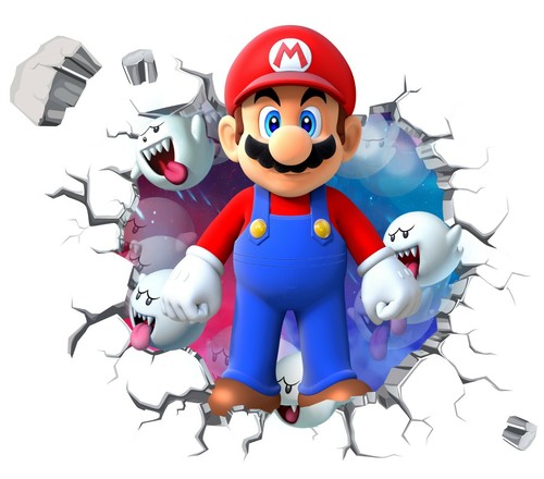 Super Mario Wall Decal 3D Art Stickers Vinyl Room Bedroom Mural Kids Nursery 5