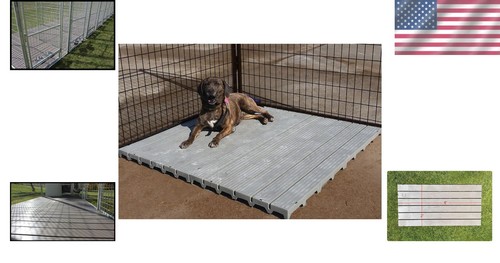 Tool-Free Installation 2' x 4' Raised Dog Flooring Panel - Safe for All Pets - Picture 2 of 9
