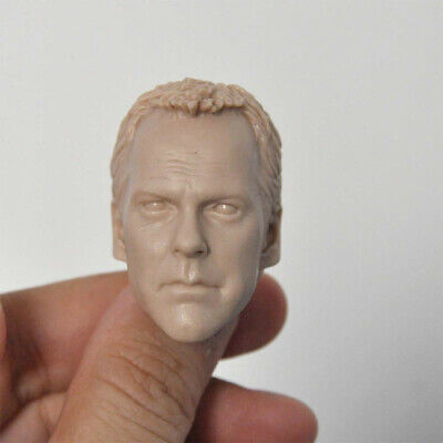 Blank 1/6 Scale US TV 24 Hours Jack Bauer Head Sculpt Unpainted Fit 12" Figure