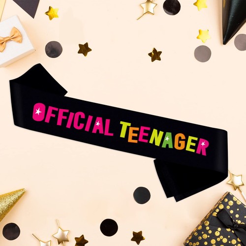 Official Teenager Sash Colorful Sash Happy 13th Birthday Party Decoration - F... - Picture 3 of 3