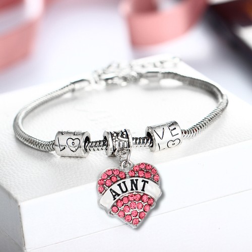 925 Sterling Silver Plated Bangle Charm Chain Bracelet Lady Women Jewellery Gift - Picture 21 of 26