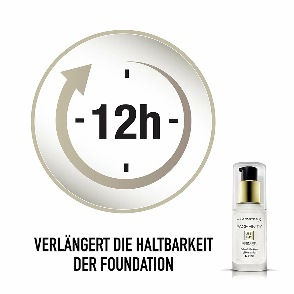 MAX FACTORX FACE FINITY MAKE UP BASE PRIMER GLÄTTENDE BASIS PUMPSPENDER 30ml - Bild 3 von 4