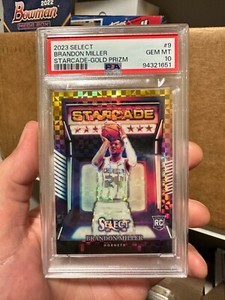 23-24 Select Brandon Miller Gold Starcade /10 PSA 10 POP 1