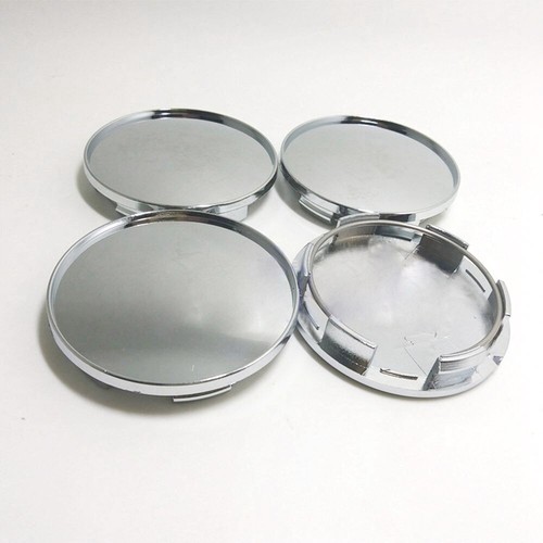 4 piezas tapacubos de rueda cromados de 68 mm tapa de buje central llanta de rueda tapa de buje tapacubos universal - Imagen 5 de 12