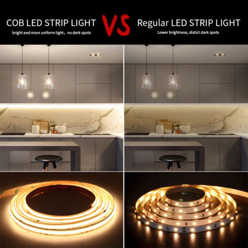 Ultra Thin Bright COB LED Strip Light Flexible Home DIY Lights Lighting USB 5V - Picture 5 of 12