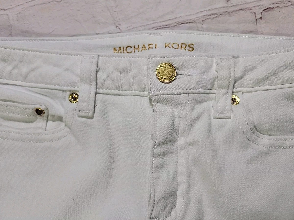 パンツ MICHAEL KORS Women Straight Pants MS330GQ4MY 100 White Stretch Crepe Pants | Michael Kors [US]