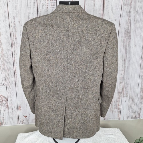 Strathmore Blazer Jacket Mens 40R Brown Tweed Wool - Picture 6 of 10
