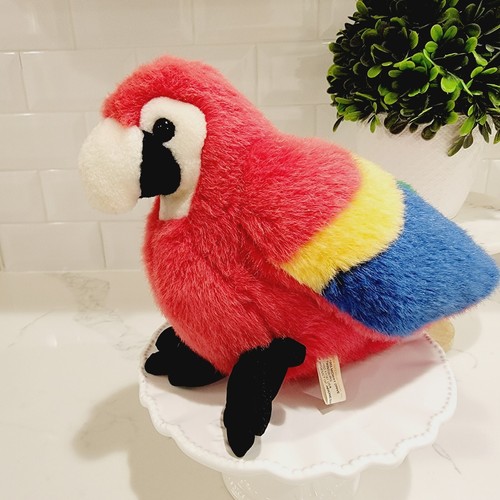VINTAGE 1996 K&M Soft Parrot Plush Stuffed Bird Animal Toy Rare - Picture 2 of 10
