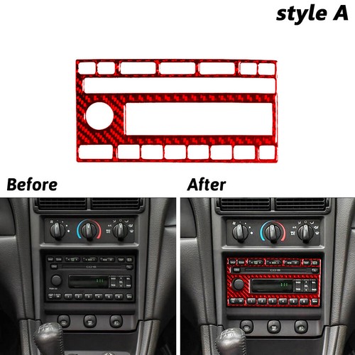 Carbon Fiber Radio CD Control Trim Cover For Ford Mustang Convertible Style A