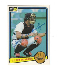 Autographed Signed JOHN WOCKENFUSS Detroit Tigers 1983 Donruss card #76 w/COA