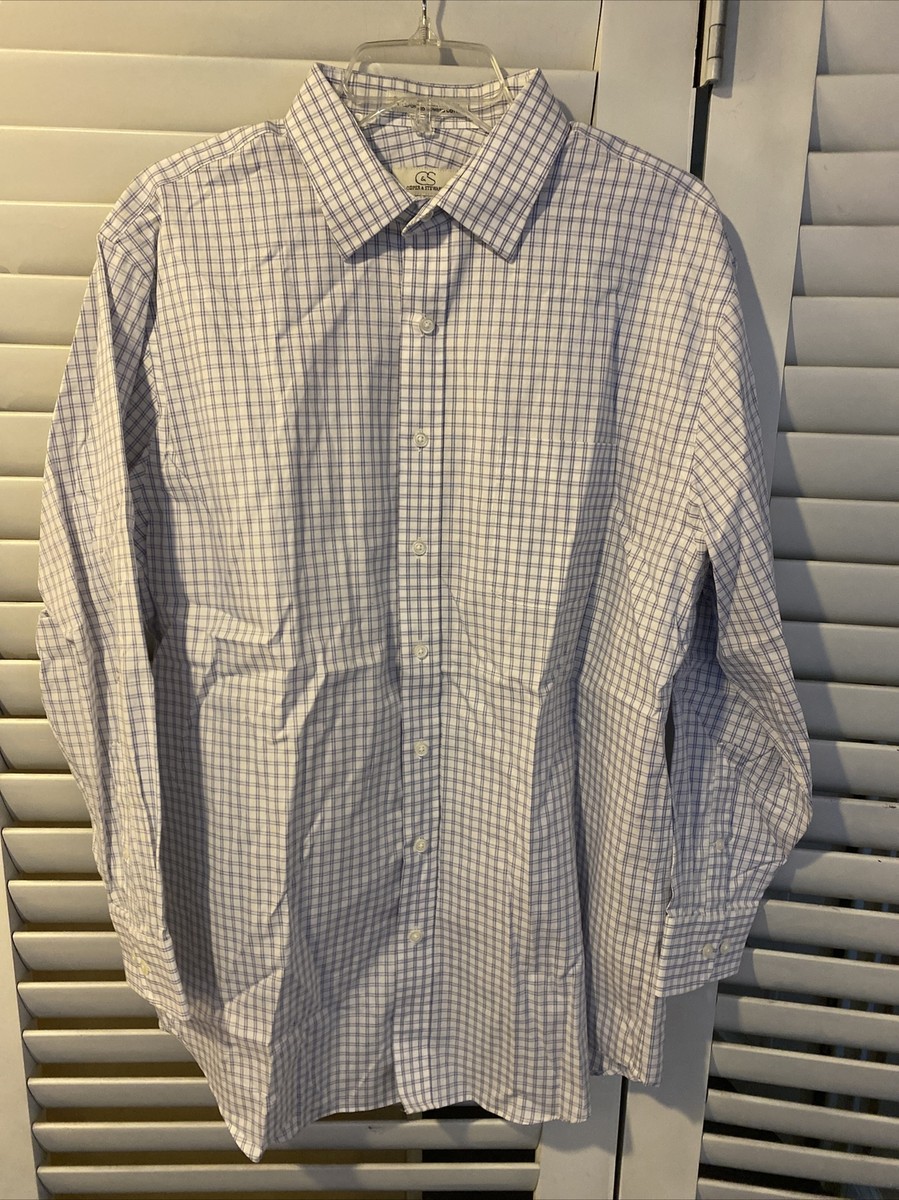 mizzen main leeward dress shirt Mizzen+Main Men's Leeward Trim Fit Stretch Button-Up Shirt - Blue