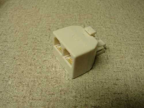 Adaptador RJ11 T 6P4C divisor de línea telefónica 2 vías camiseta blanca - Imagen 3 de 3