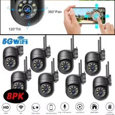 8x Wireless Security Camera System Smart Outdoor 5G Wifi Night Vision Cam 1080P