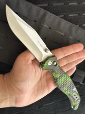 11” XL Pocket Knife Mega Big Camo 5” Blade Axis Lock Manual Folding Knife Sharp