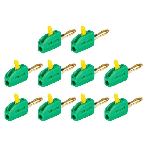Pack of 10 4mm Banana Plugs High Current 32A Gold Plate Brass Connectors - Picture 10 of 11